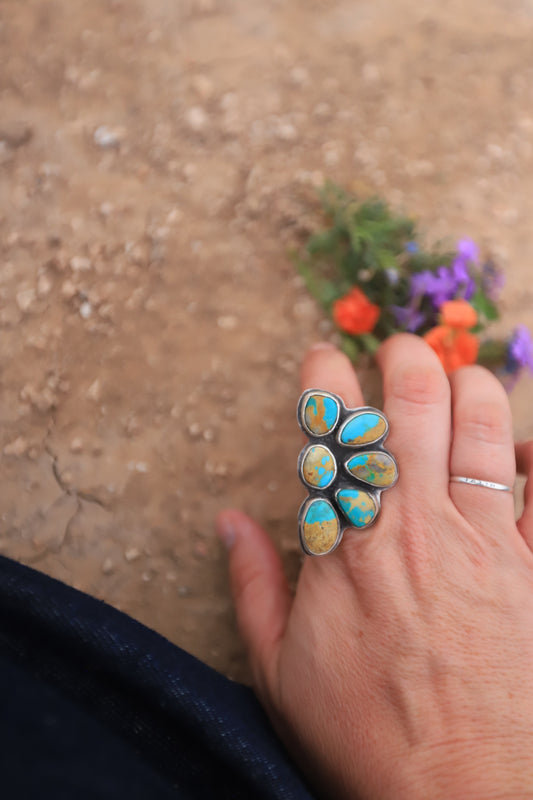 Flower Moon Ring Size 9