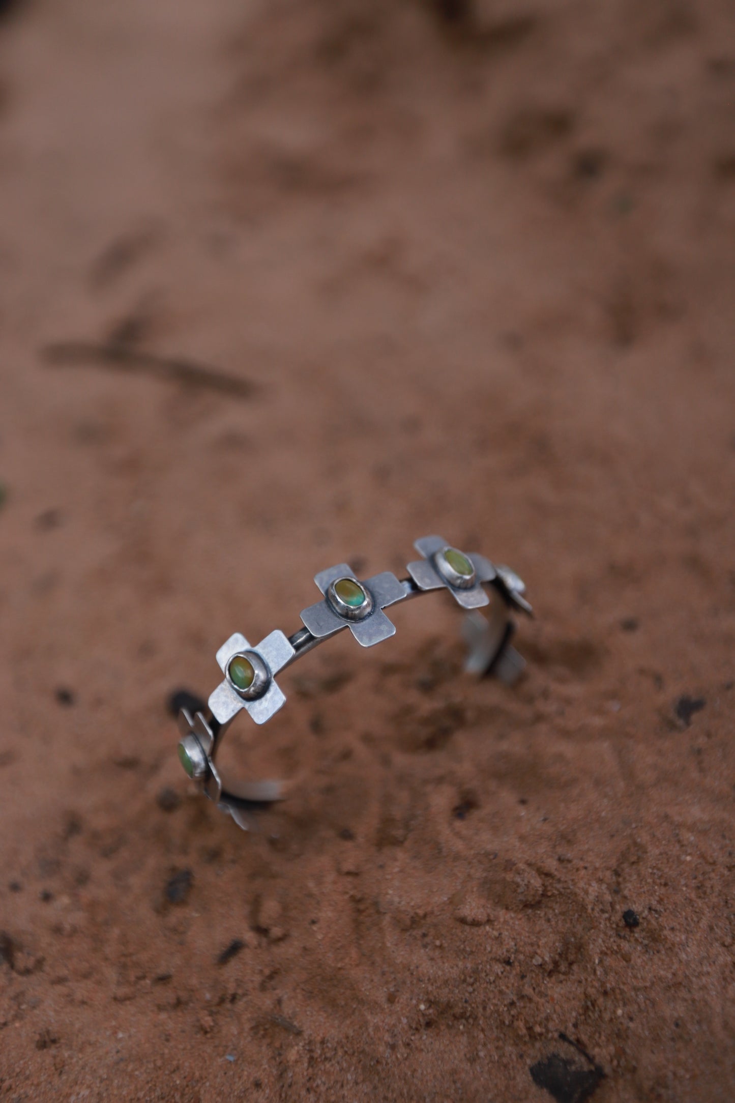 ✙ Cross Cuff ✙ green 6.5”